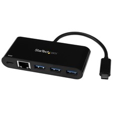 StarTech US1GC303APD USB C to Ethernet Adapter with 3-Port USB 3.0 Hub and Power picture