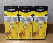 30 Sony Mini CD-R Disc 22-Min 200MB with Slim Jewel Cases 3x 10 Pack SEALED 💿 picture