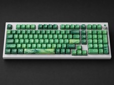 Drop DCX Green Marble Keycap Set Full Keyboard *New Unused* (PBT Cherry Profile) picture