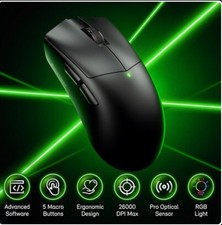 Burstiger Claw Wireless Gaming Mouse 55g PAW3395 26000 DPI Lightweight Black picture