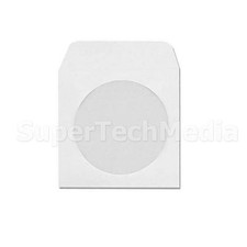 5000 White Paper CD DVD R Disc Sleeve Envelope with Window & Flap Economy Weight picture