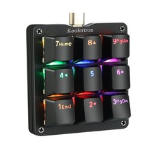 Koolertron One Handed Macro Mechanical Keyboard, RGB LED Backli... USA FAST SHIP picture