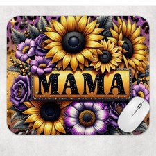 Mama Floral Custom Print Mouse Pad Non-Slip Computer Office Desk Mat Gift Idea picture