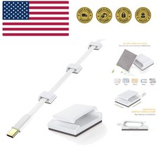 Ethernet Cable Clips, 100 PCS Adhesive Wire Clips, Flat Cord Clips Small Cabl... picture