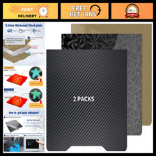 2-Pack Flexible Removable PEI Build Plate & Textured Spring Steel for 3D Printer picture