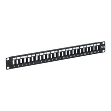 ICC 24-Port 1U Blank Keystone Patch Panel for Slim Jacks 19