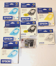 8 Genuine TO34 Epson Cartridges 3 Cyan 3 Black 1 Light Black & 1 Yellow picture