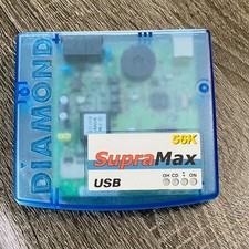 Diamond SupraMax 56K USB External Dial Up Fax Modem SUP2920 Blue  picture