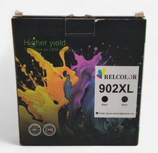 RELCOLOR Higher Yield 2 Pack 902 XL Ink Cartridges Black picture