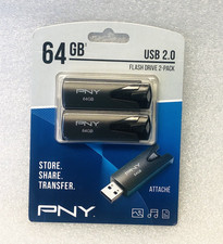 PNY 64GB Elite USB 2.0 Flash Drive 2-pack New picture