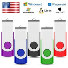 5/10 Pack USB 2.0 Flash Drives Rotating Swivel Memory Sticks Thumb Pen Drive Lot picture