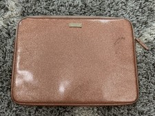 Kate Spade Padded Laptop Tablet Sleeve Case 13 X 10  Rose Gold Glitter picture