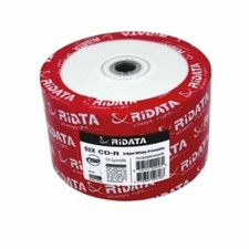 50 Ridata 700MB 52X CD-R Inkjet White Hub Printable Blank Media Recording Disc picture