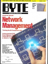 BYTE MAGAZINE MARCH 1991 VOL. 16 NO. 3 (VG+) MORE BYTES IN EBAY STORE DISCOUNT picture