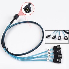Mini SAS SFF 8643 36pin to Mini 4X SATA 7Pin HD Reverse Breakout Cable 12Gb/s US picture