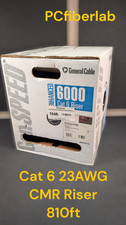 General Cable GenSPEED 6000 Riser Cable Cat 6 23 AWG CMR Gray 810ft picture