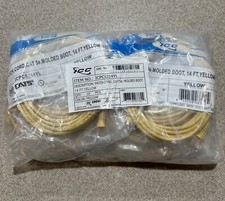 ICPCSJ14YL- ICC - PATCH CORD, CAT 5e MOLDED BOOT, 14FT YELLOW- 10 PCS - NEW picture