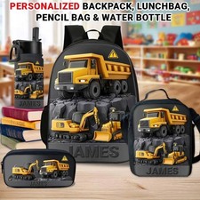 Personalized Kids Dinosaur Backpack Back To School Birthday Gift Boys Toddler Up picture