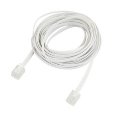 15ft RJ11 6P2C Male Plug Telephone Line Cable Conductor Phone Wire Double Ends picture