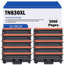 10PK TN830 TN830XL Toner Cartridge for Brother MFC-L2760DW DCP-L2640DW L2647DW picture