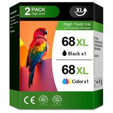 68XL Ink Cartridge 2-Pack, High Yield Black and Color Replacement for 68 Series picture