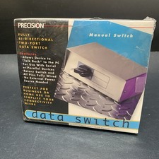 Precision Instruments Fully Bi-Directional Two Port Data Switch, Manual. Nos picture