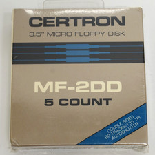 CERTRON MF-2DD 3.5 Floppy Disk micro NIP VTG Double Sided Autoshutter 5 Count picture