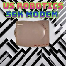 US Robotics USR5633B 56 Kbps • Grey Modem 🖥️ •Ethernet Cable • Space Saver  picture