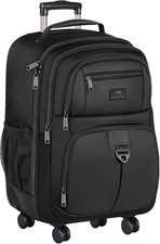 MATEIN Rolling Backpack with 4 Wheels, 17 inch Water Resisatnt 17 inch, Black  picture