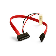 1ft Mini Micro SATA SlimLINE Cable - Red picture