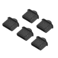 5 x Silicone Micro  Port Anti-Dust Stopper Cap Cover Black picture