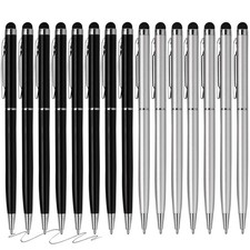 Silver Black Stylus Pens for Touch Screens Compatible with Phones Tablets picture
