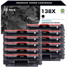 10PK NEW CHIP W1380X Toner Cartridge for 138X HP LaserJet Pro 3001dw MFP 3101fdw picture