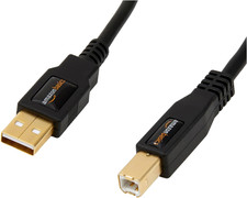 Amazon Basics USB-A to USB-B 2.0 Cable for Printer or External Hard Drive, Gold- picture