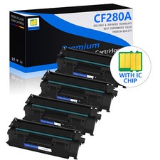 4pk For CF280A 80A Black Toner Cartridge HP LaserJet Pro 400 M401dn M401n M425dn picture