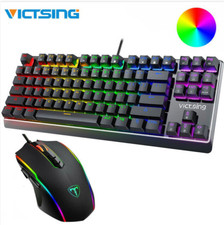 VicTsing PC320A Mech Gaming Keyboard — 87 Key TKL, Blue Switches, RGB Backlit picture