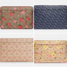 NWT Coach Laptop Sleeve In Signature Canvas Leather 13 inch picture