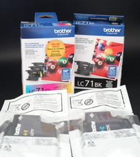 6x New 2027 Genuine Brother LC71 Black Color Ink Cartridges MFC-J280W, MFC-J425W picture