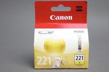 New In Box, Genuine Canon PIXIMA Series CLI-221 Y Ink Cartridge picture