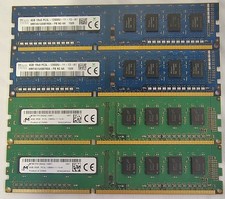 LOT OF 4 2x SKHynix 2xMicron PC3L-12800U-11-13-A1 4GB DDR3L 1600MHz Desktop 16GB picture