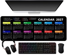 2027 Calendar with Holiday Mouse Pad, Large Gaming Mousepad for Computer Lapt... picture