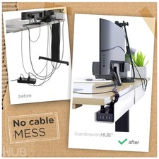 Space-Saving Cable Tray - Self-Adhesive 2 Pack picture