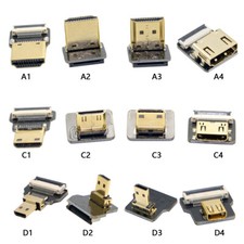 FPC Ribbon Flat HDTV Cable CYFPV Micro HDMI Mini HDMI 90 degree Adapter 5cm-80cm picture
