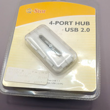 Q-Stor USB 2.0 4-Port Hub 1:4 Plug & Play White w/ USB Cable picture
