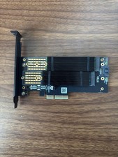 Dual M.2 PCIE Adapter for SATA or PCIE NVMe SSD with Advanced Heat Sink picture