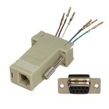 100pack  DB9pin Female~RJ12/RJ11 Jack Modular Adapter 6P6C 6wire Aux/Data/Phone picture