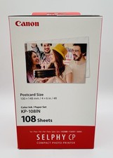 Canon Selphy CP 4x6 Color Ink Paper Set KP-108IN 108 Sheets 3 Ink Cart Sealed picture