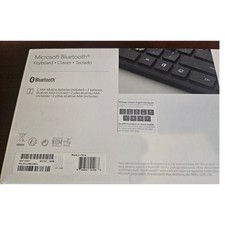 Microsoft Bluetooth Keyboard Model 1898 Black Wireless Slim Office Number Pad picture