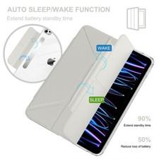 Premium Magnetic Skin-Feeling Fabric Leather Case fits Apple iPad Pro 13