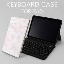 “Wireless Bluetooth keyboard case for iPad 10.2- 7th 8th 9th gen. Pink marble” picture
